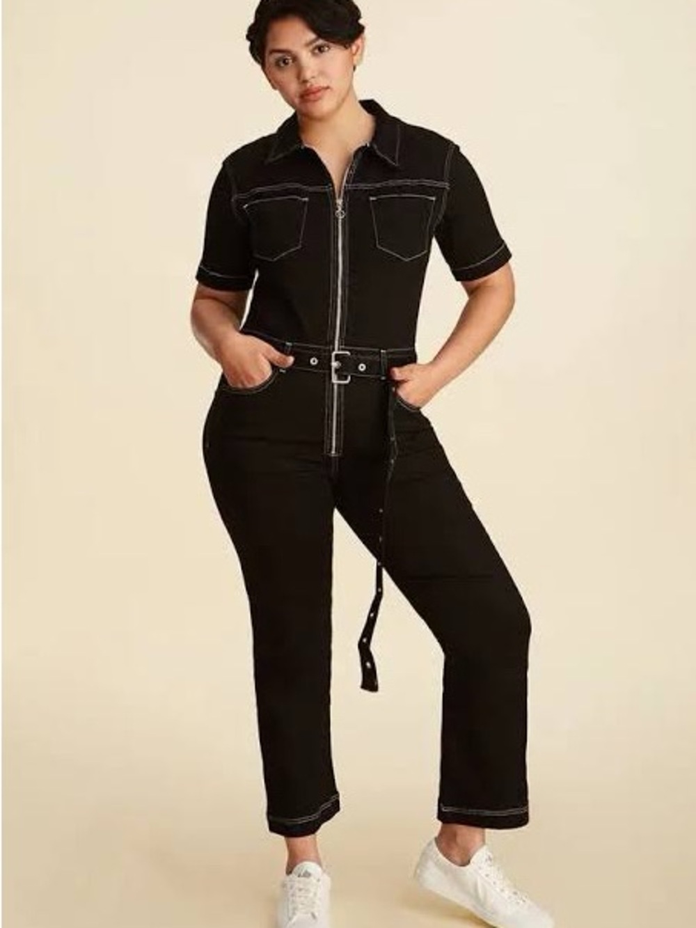 Warp + Weft Dark Denim Jumpsuit